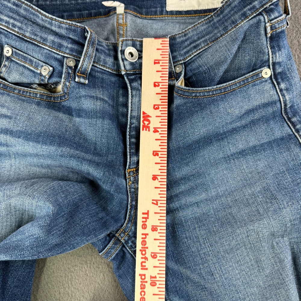 Rag & Bone Jeans Women 26 "Cate" Mid Rise Skinny Med Wash Fade Street Whisker - Picture 12 of 14